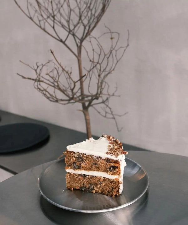 A slice of carrot cake cheesecake from Frenchie Toquee in Hong Kong.