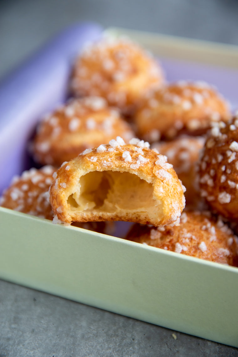 Chouquettes (Bite-Size choux with pearl sugar)