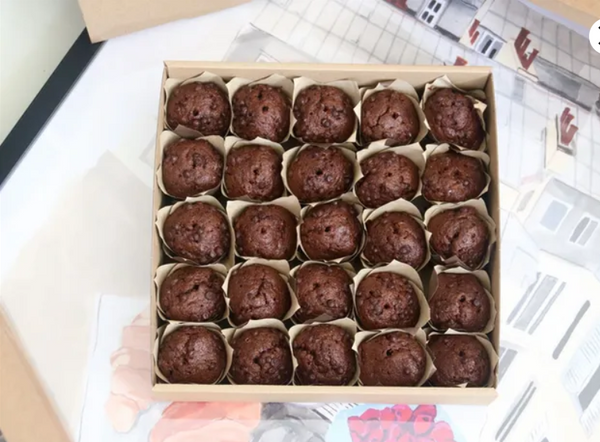25 mini chocolate muffins